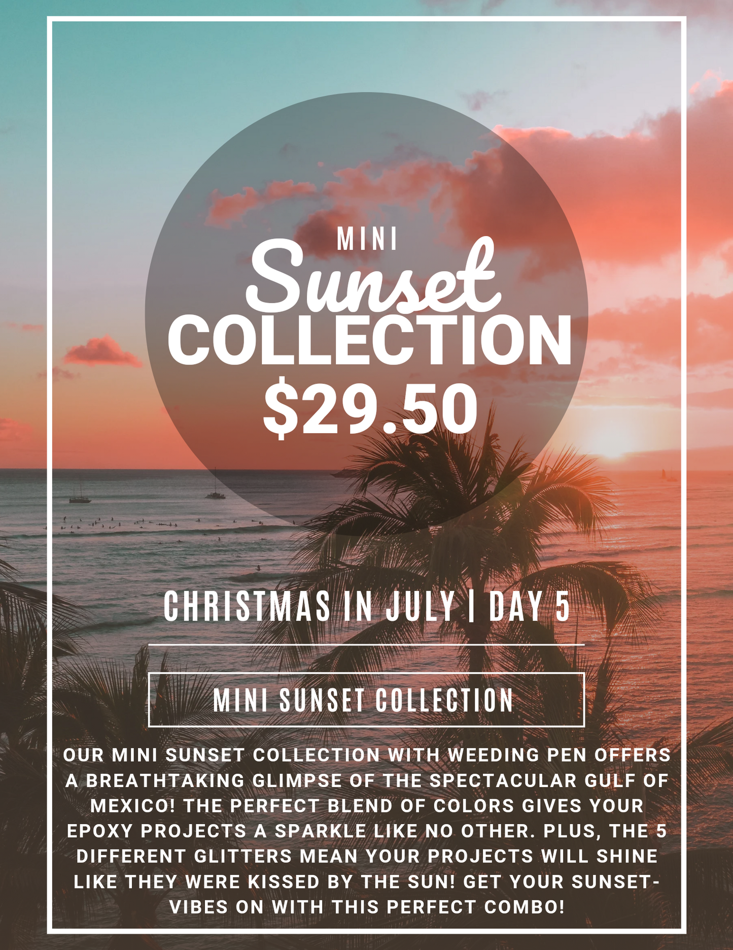 Mini Sunset Collection with pin pen