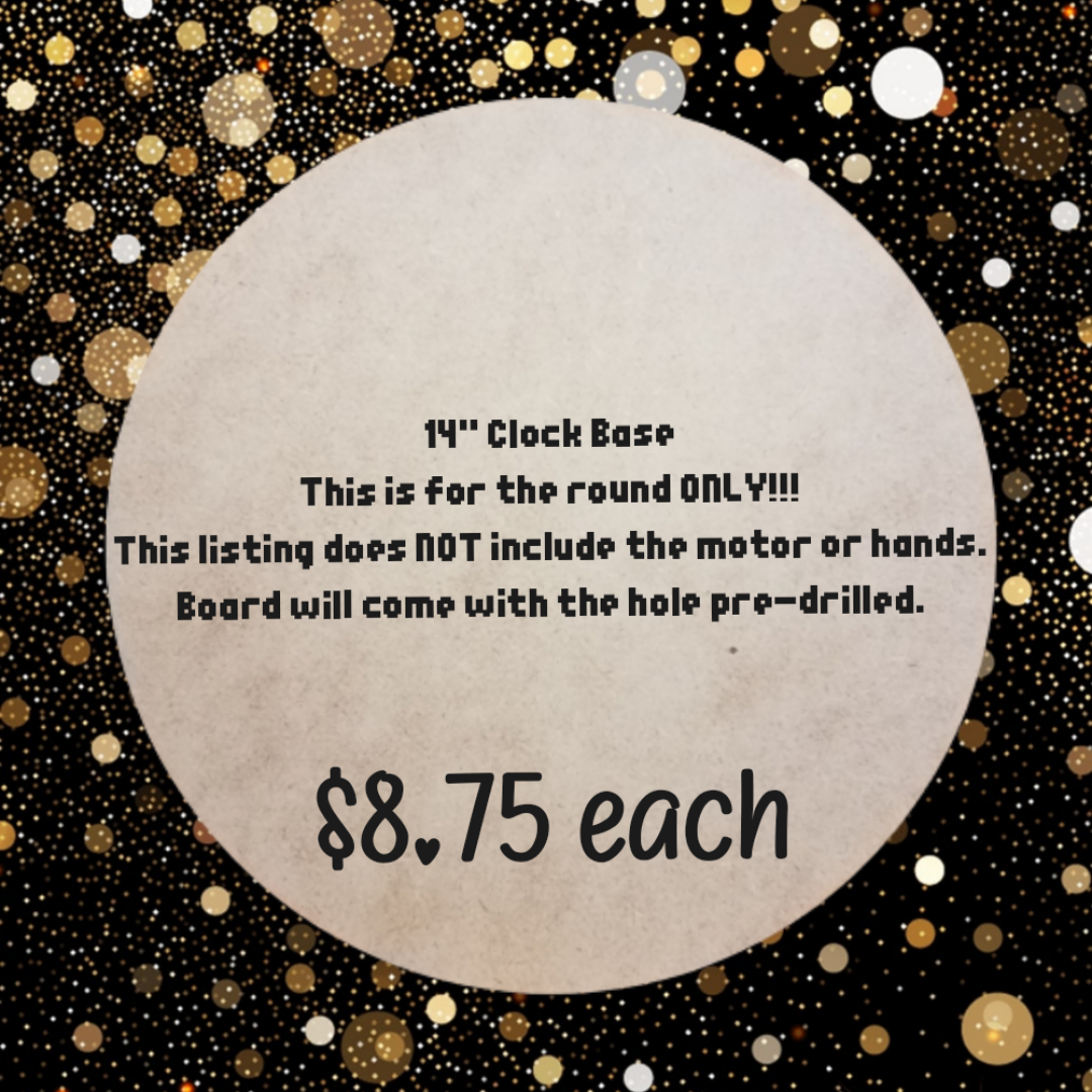 14" round clock base-PARTS NOT INCLUDED