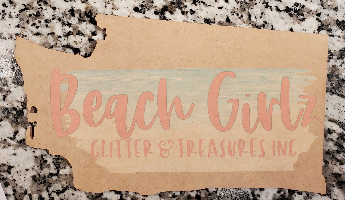 12" Washington State wooden cutout