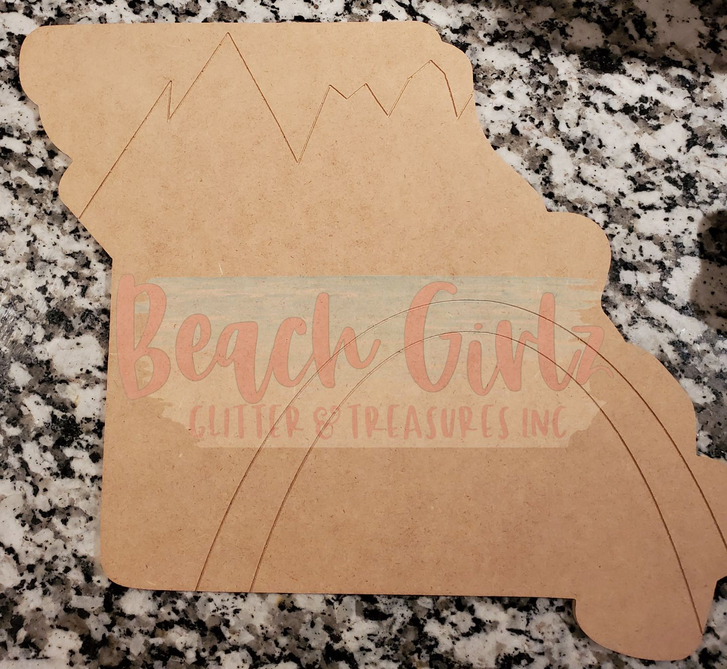 12" Missouri State wooden cutout