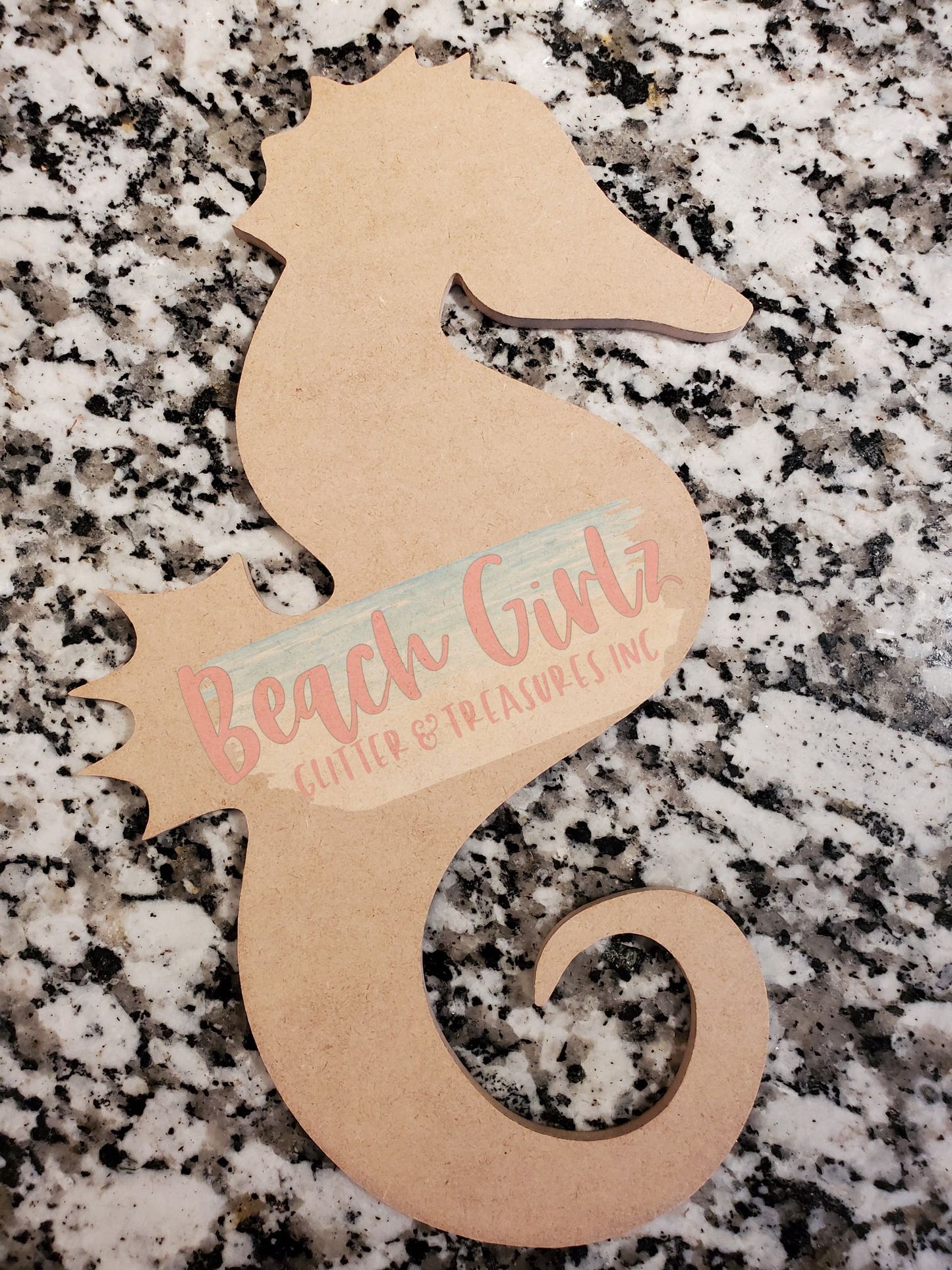 Seahorse-12" wooden cutout