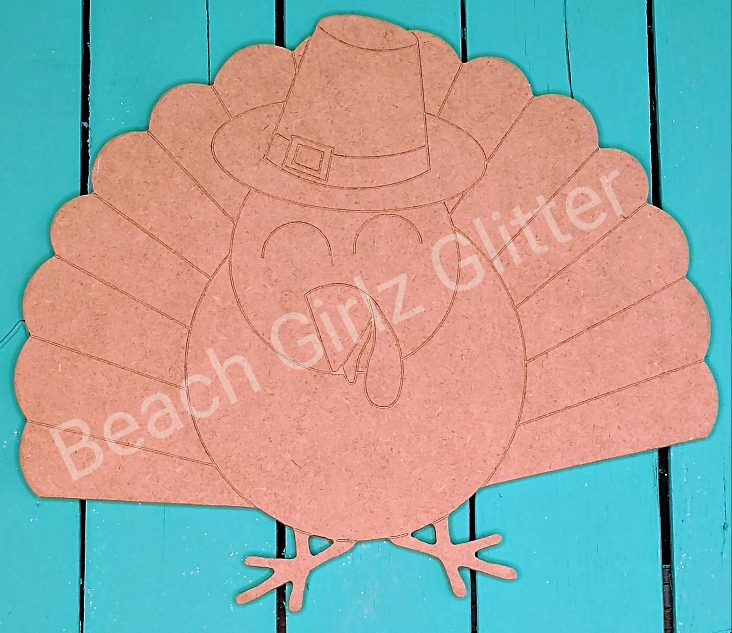 12" etched turkey