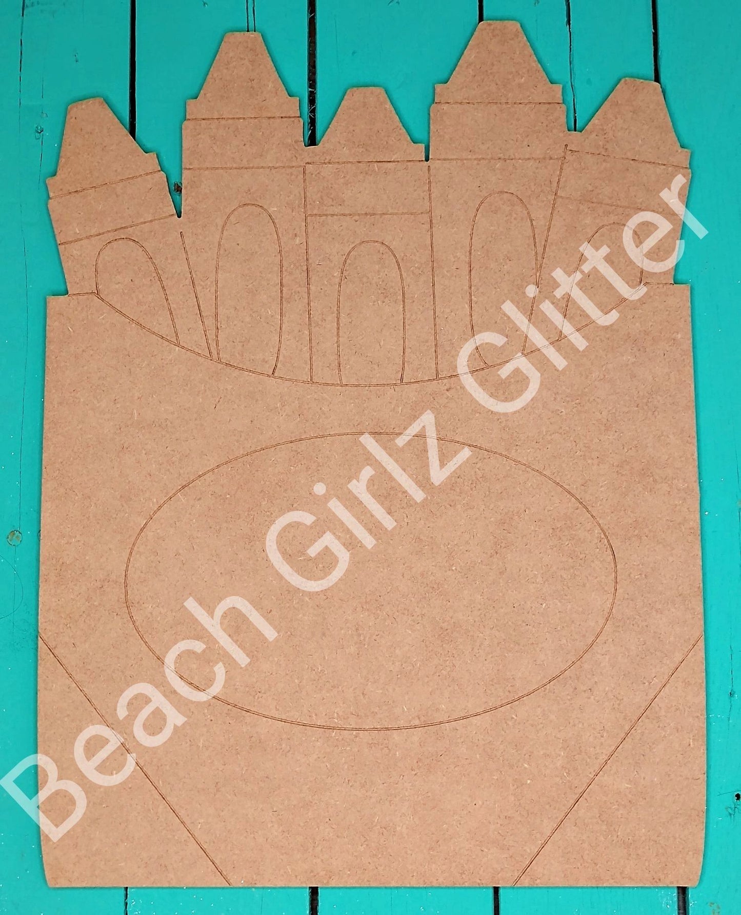 16" Crayon Box Etched Cutout