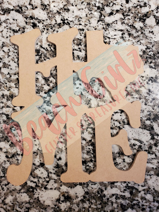Home- 12" wooden cutouts