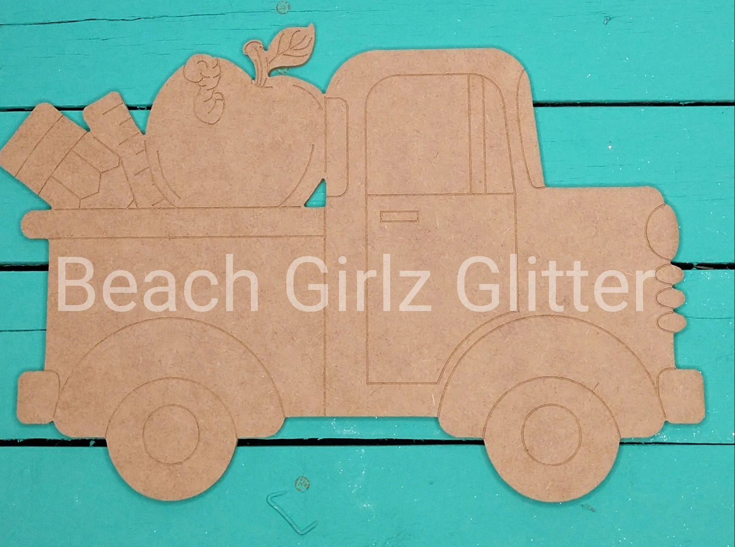 14" old style etched truck-teacher