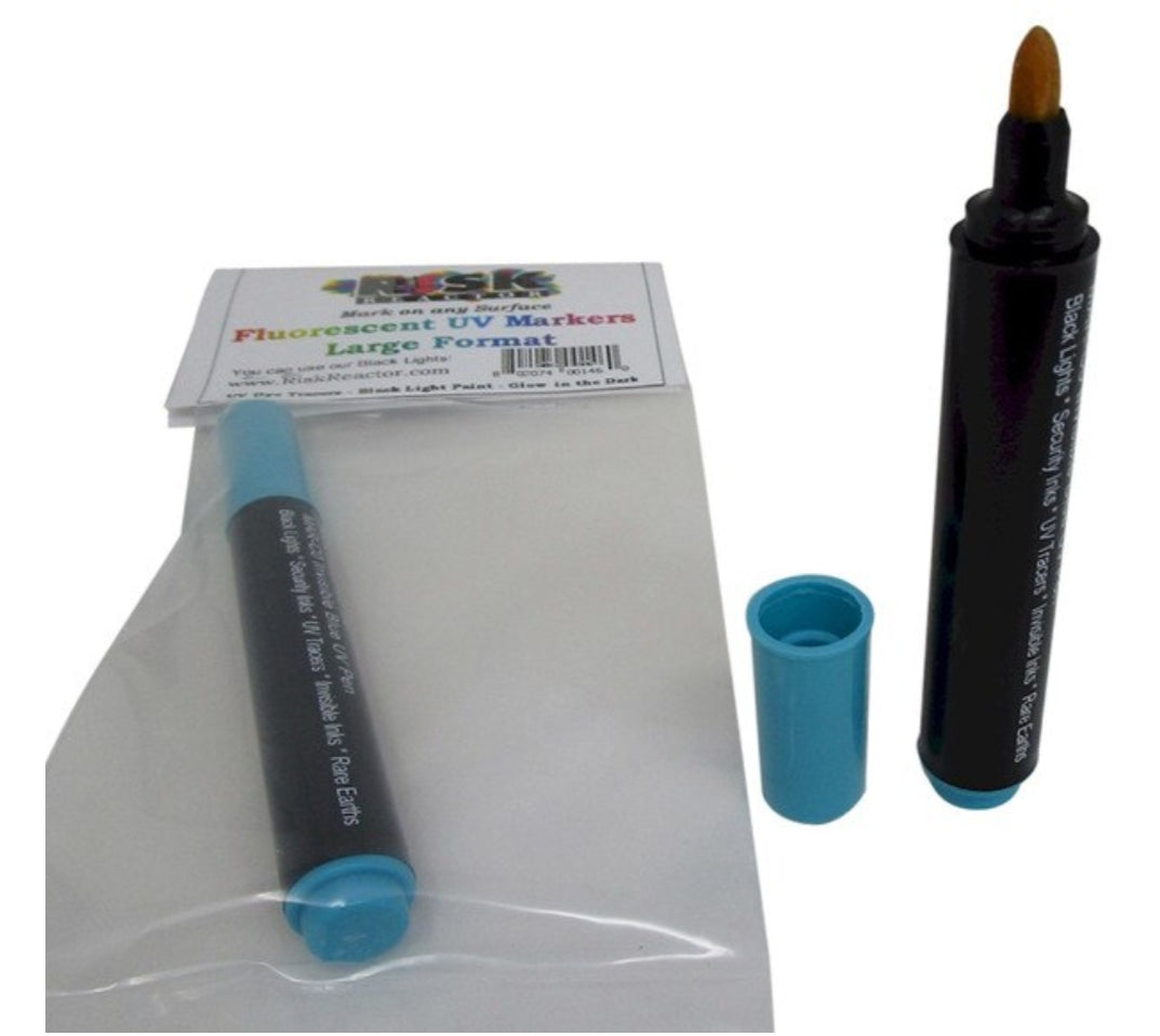 Clear to Blue UV marker